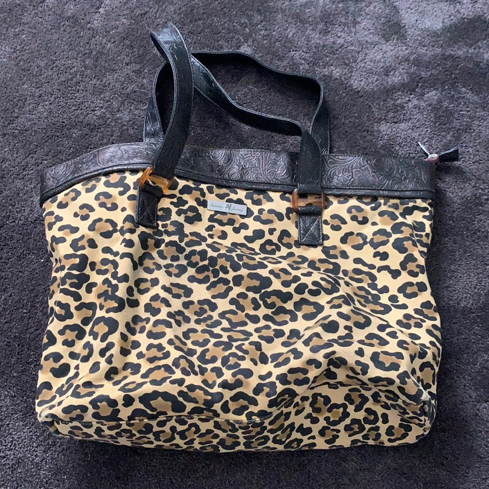 Leopard tote large